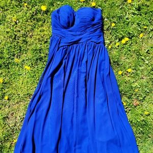 Blue Chiffon Prom Dress (L/XL)